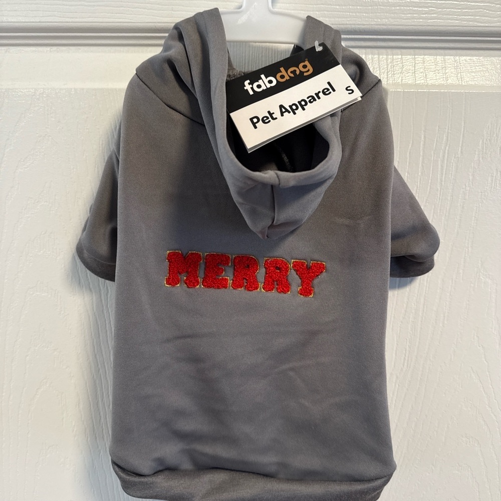 Fab Dog “Merry” Pet Hoodie - Small New with Tag